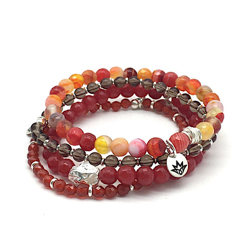 Armbandset - Rot-Orange
