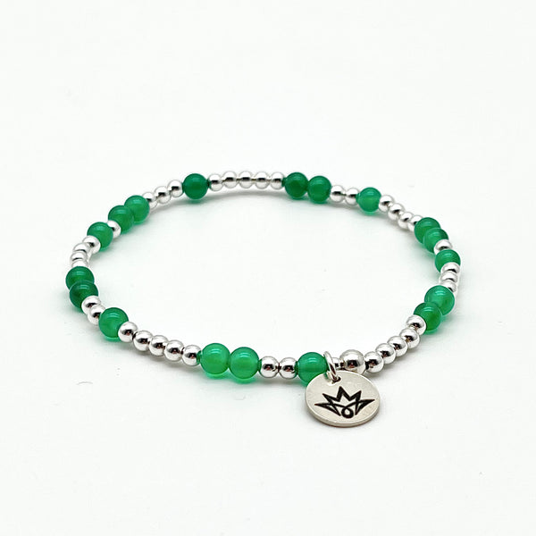 Armband-Set aus grünem Achat