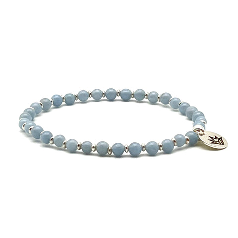 Angelith Armband mit 925 Silber