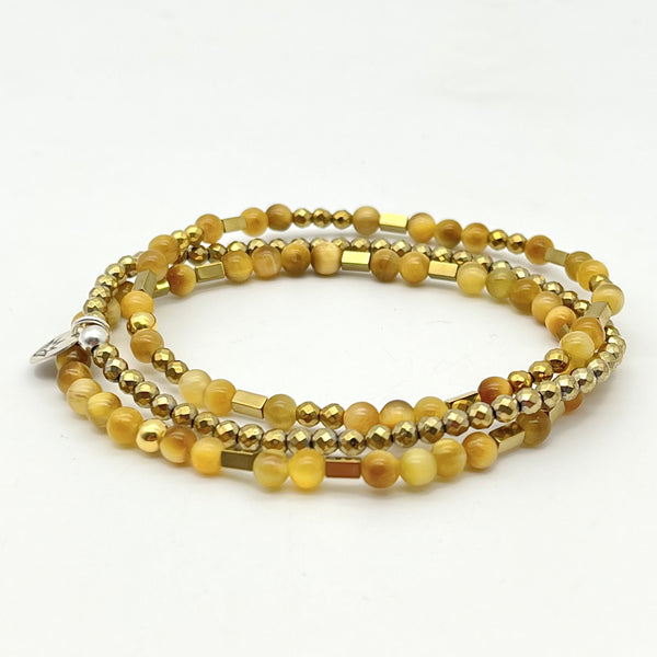 Armband-Set aus gelben Tigerauge