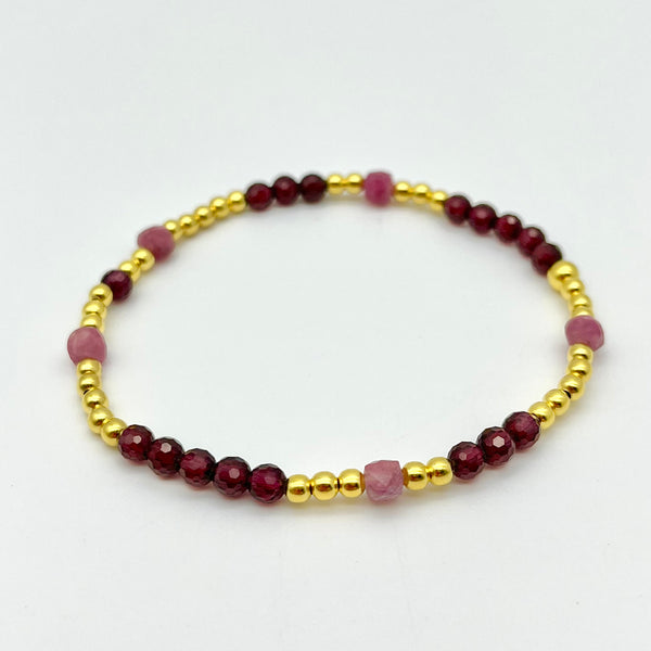 Armband-Set aus Granat und Turmalin