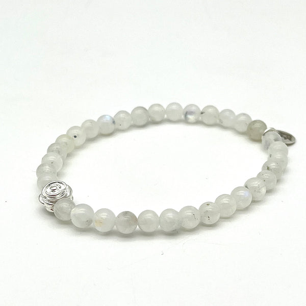 Labradorith Armband in weiß