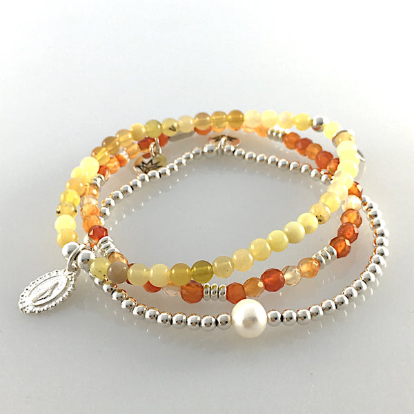 Kugelarmband aus 925 Silber mit SWZ-Perle