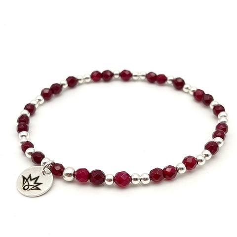 Achatarmband Magenta