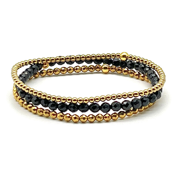 Armband-Set Black & Gold