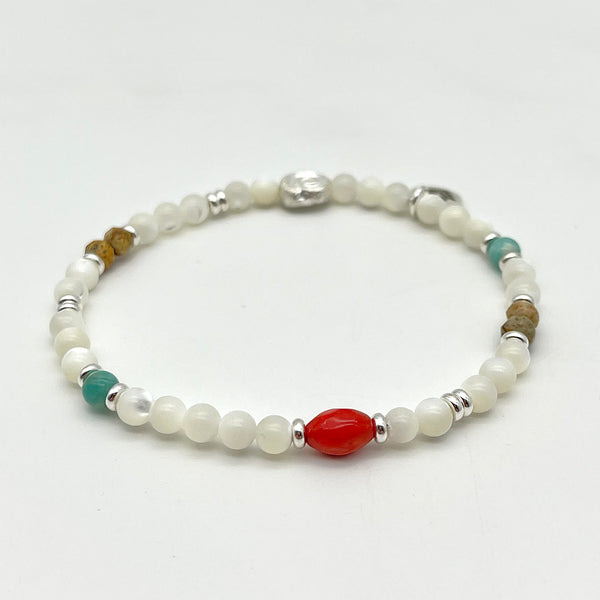 Perlmutt Armband mit Edelsteinen