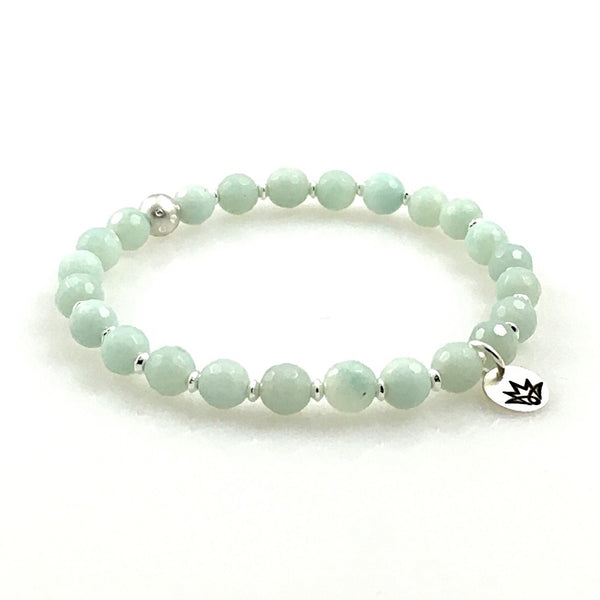 Amazonitarmband mit 925 Silber