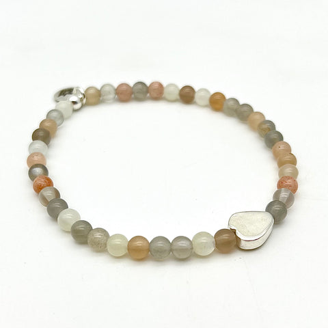 Mondstein Armband mit Herz