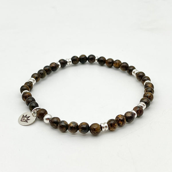 Armband-Set aus Achat und Bronzit