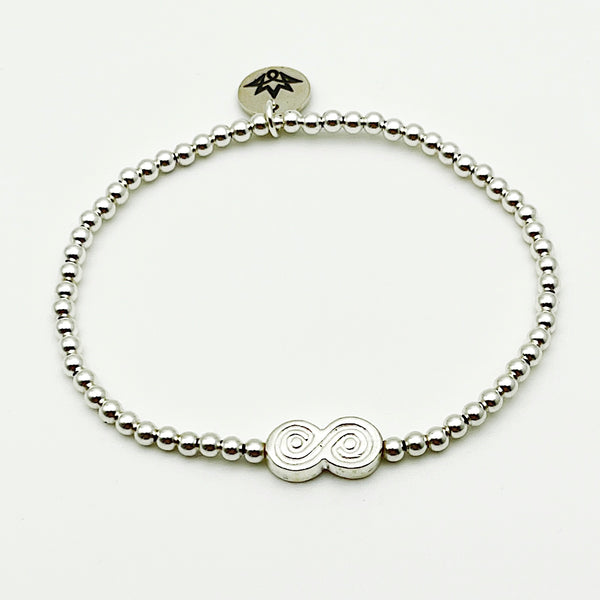 Armband-Set aus Chromdiopsid und Silber