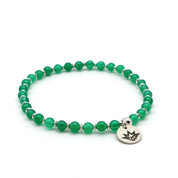 Armband-Set aus grünem Achat