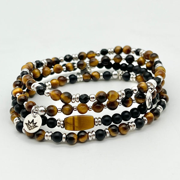 Onyx Armband mit Tigerauge