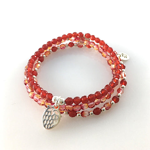 UNIKAT Armband-Set Karneol