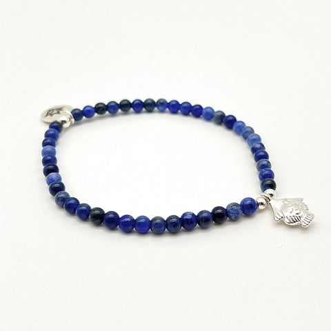 Sodalith Armband mit Fisch