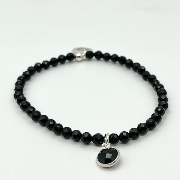 Onyx Armband mit facettiertem Anhänger