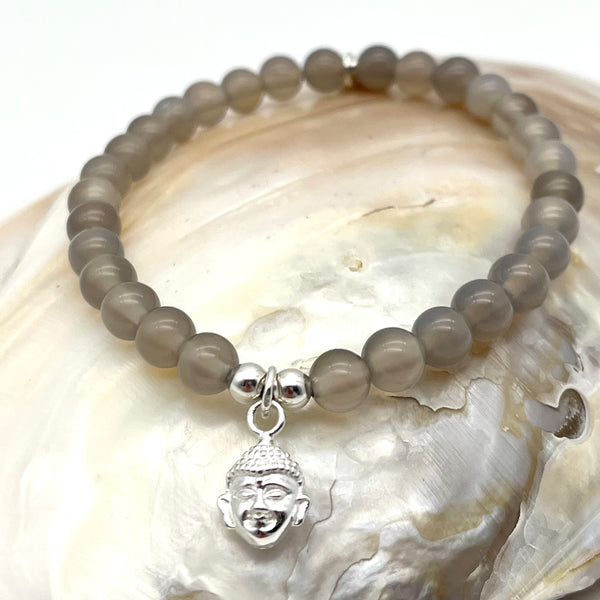 Achat Armband mit Buddha