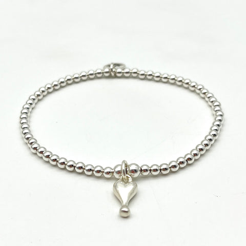 Kugelarmband aus 925 Silber mit Herz