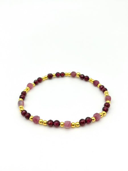 Armband-Set aus Granat und Turmalin