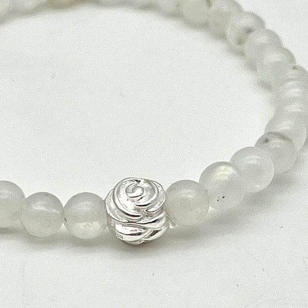 Labradorith Armband in weiß