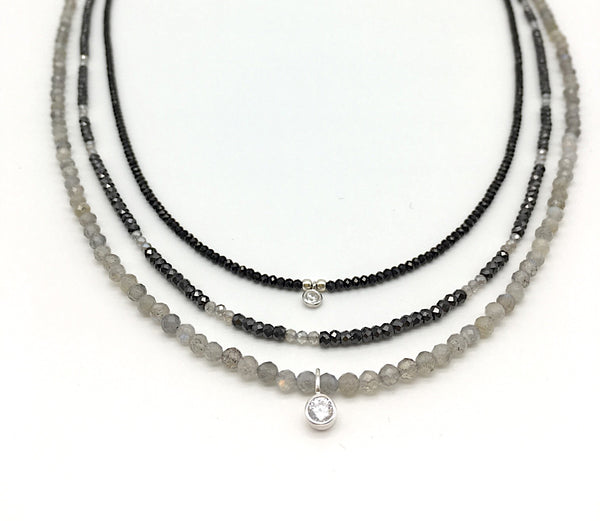 Collier-Kette aus Spinell und Labradorith