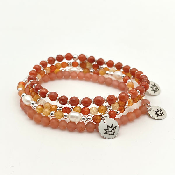 Calzedon Armband in orange mit Details aus 925 Silber