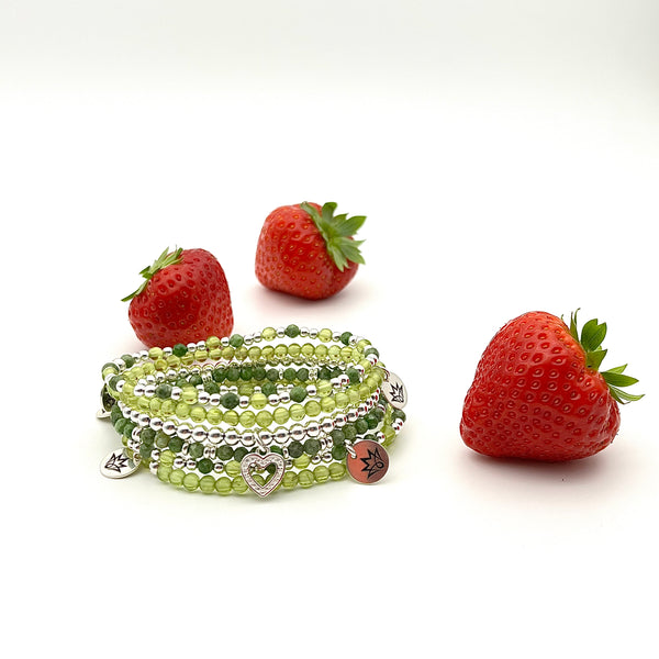 Peridot Armband mit Diopsid