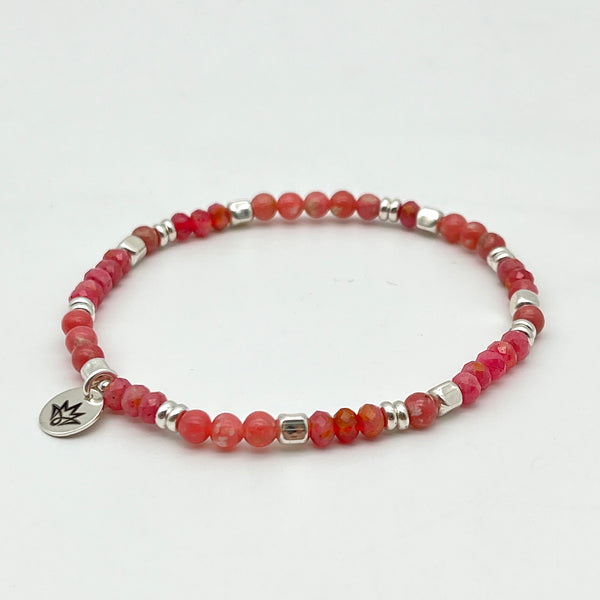 Rhodonit Armband mit Thulit