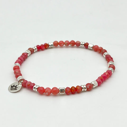 Rhodonit Armband mit Thulit