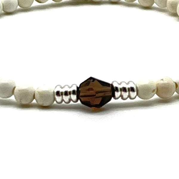 Armband-Set aus Magnesit und Rauchquarz