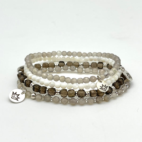 Achat-Armband mit 925 Silber