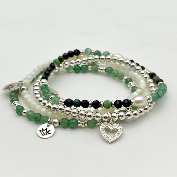 Edelsteinarmbänder aus Türkis und Aventurin