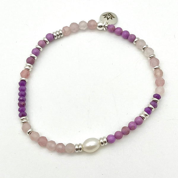 Phosphosiderit Armband mit Rosenquarz