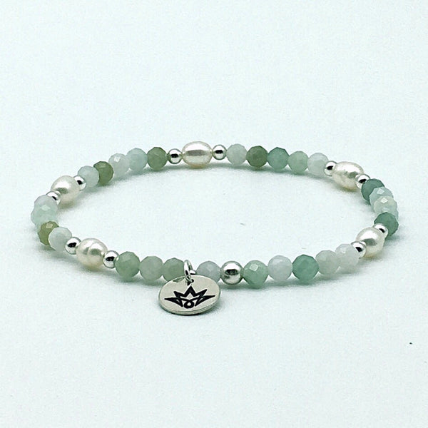 Armband-Set aus Jadeit und SWZ-Perlen