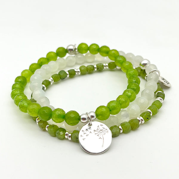 Edelsteinarmband aus Achat mit Anhänger