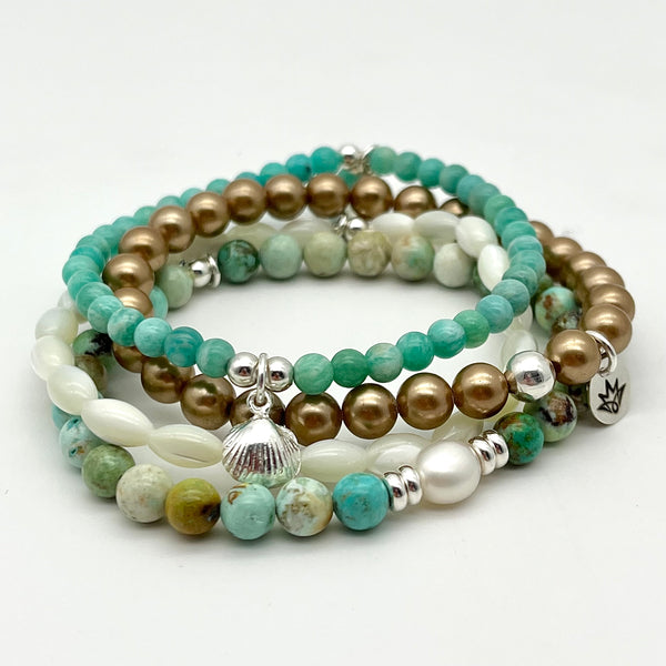 Muschelkernperlen Armband