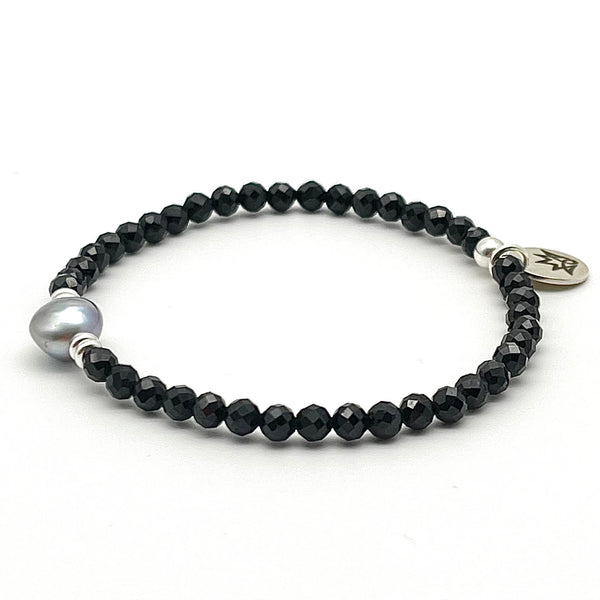 Spinell Armband mit Süßwasser-Zuchtperle
