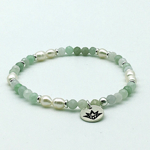 Armband-Set aus Jadeit und SWZ-Perlen