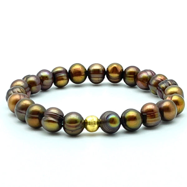 Süßwasser Perlen Armband „Chocolate“