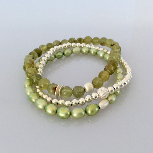 Armband aus Süßwasserzuchtperlen mit 925 Silber